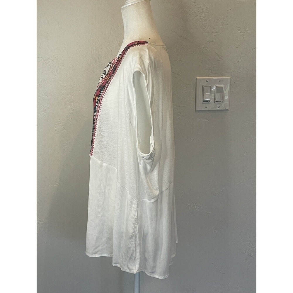 Lucky Brand Embroidered Linen Blend Tank Top Size 3XL AD1761 - Picture 3 of 10